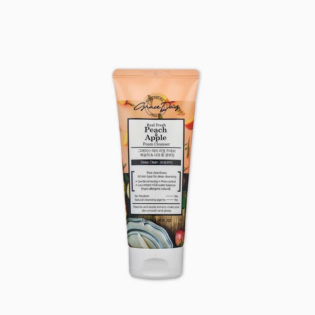 Grace Day Real Fresh Peach &amp; Apple Foam Cleanser - 100ml