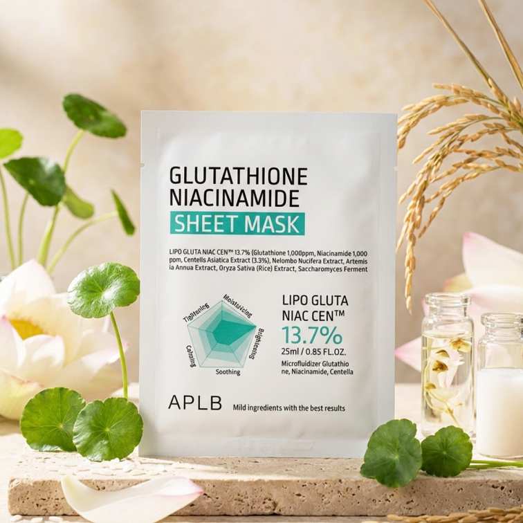 APLB Glutathione Niacinamide Sheet Mask - 25ml