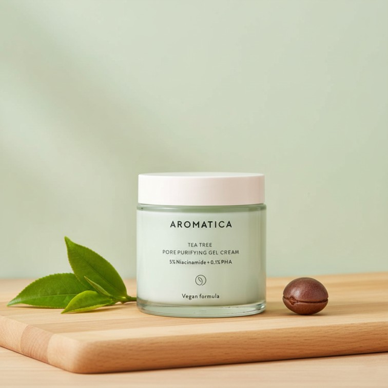 Aromatica Tea Tree Pore Purifying Gel Cream 5% Niacinamide + 0.1% PHA - 100ml