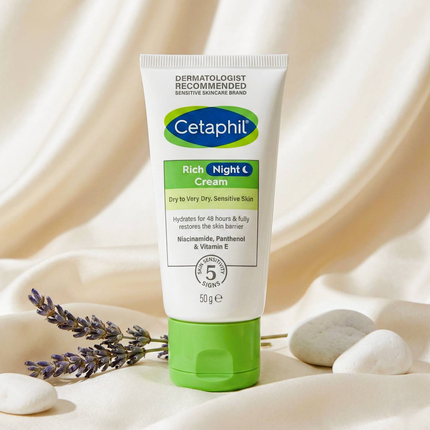 Cetaphil Moisturising Cream Dry to Very Dry, Sensitive Skin - 50g (Korean version)