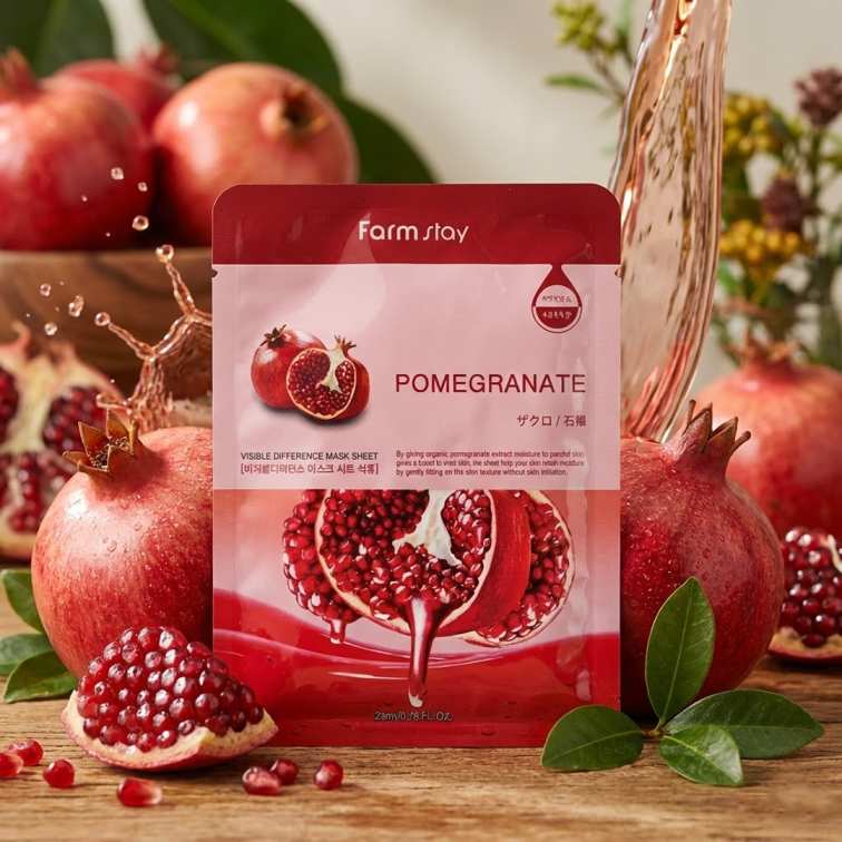 Farm Stay Visible Difference Mask Sheet (Pomegranate) - 23ml