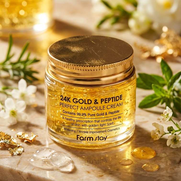 Farmstay 24k Gold &amp; Peptide Perfect Ampoule Cream - 80g