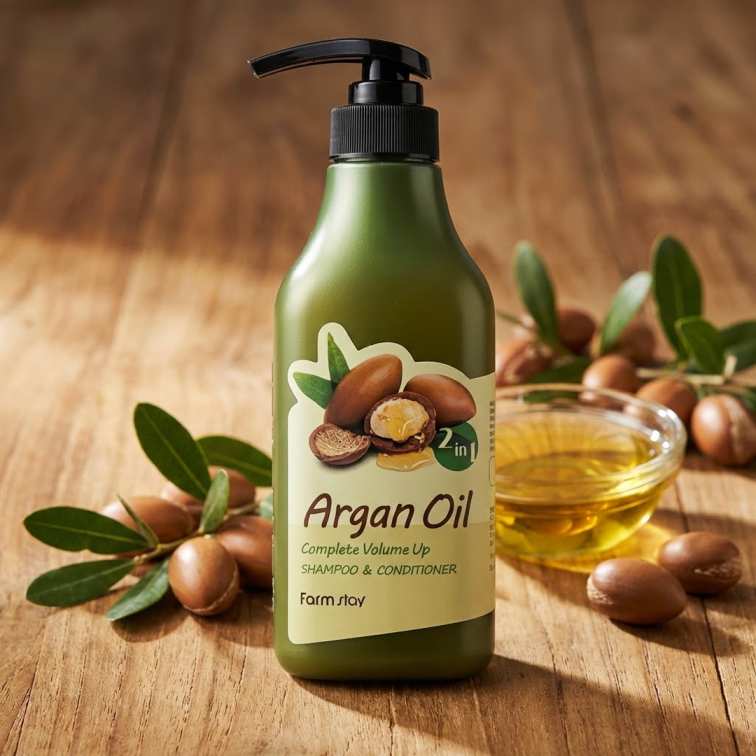 Farmstay Argan Oil Complete Volume Up Shampoo &amp; Conditioner - 530ml