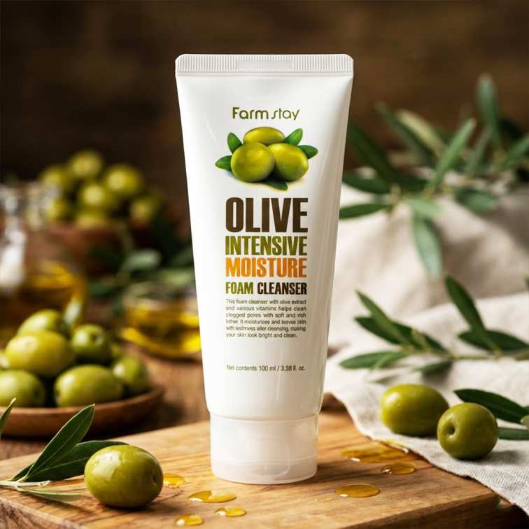 Farmstay Olive Intensive Moisture Foam Cleanser - 100ml