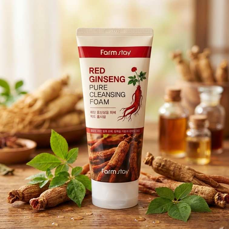 Farmstay Red Ginseng Pure Cleansing Foam - 180ml