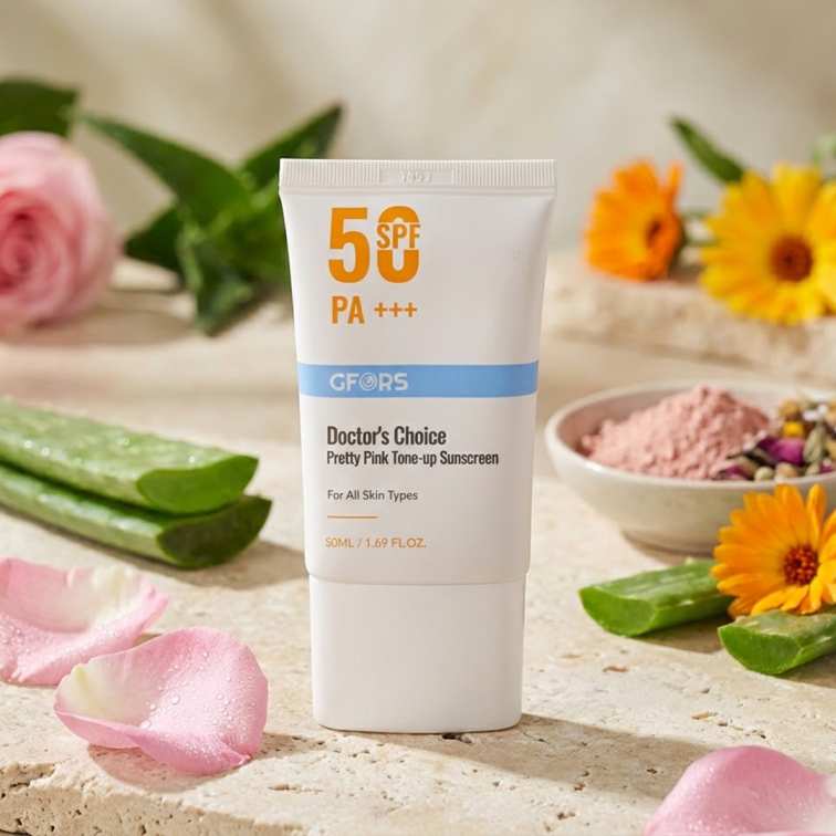 Gfors Doctors Choice Pretty Pink Tone Up Sunscreen - 50ml