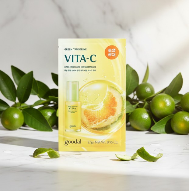 Goodal Green Tangerine Vita C Dark Spot Care Serum Mask (Alpha) - 27g