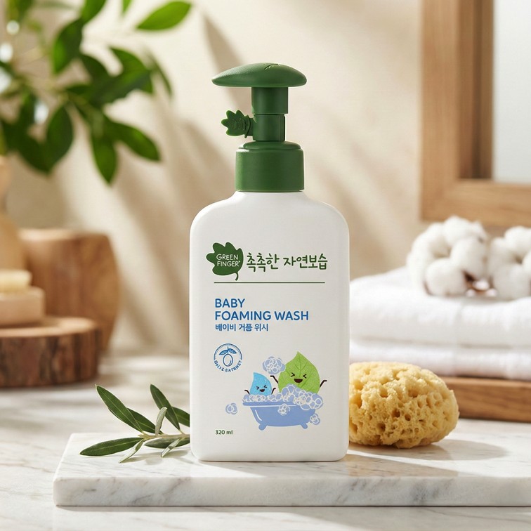 Green Finger Moist Natural Moisturizing Baby Foaming Wash - 320ml