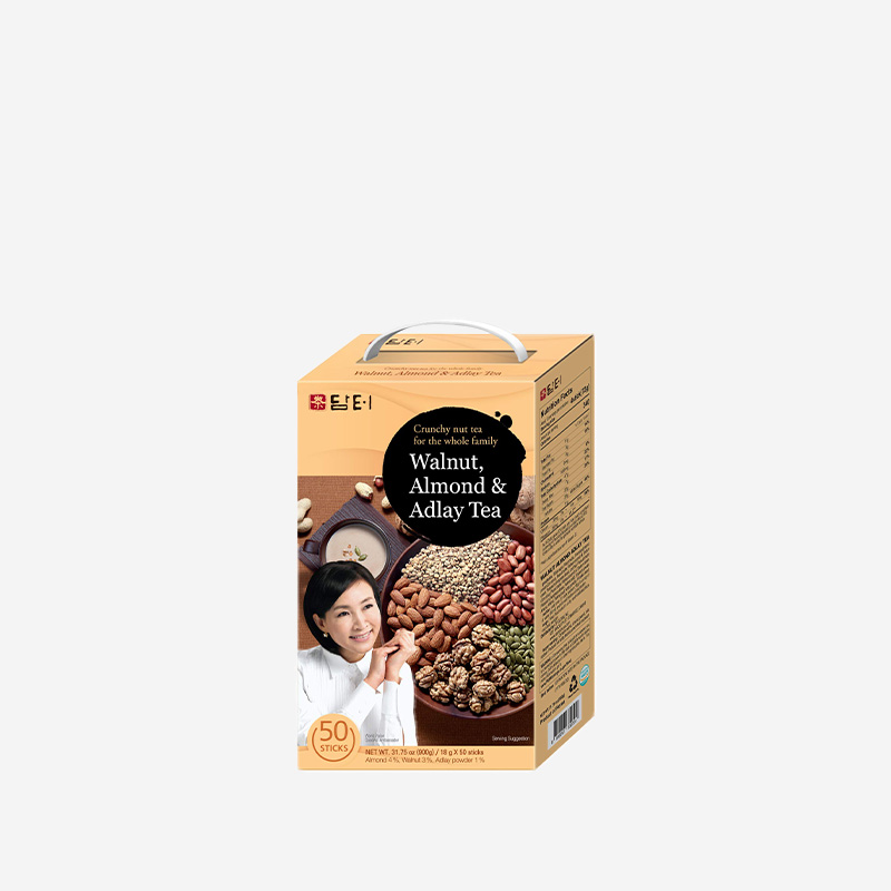 Health Tea Korea Walnut Almond Job's Tears Tea Box - 15pcs