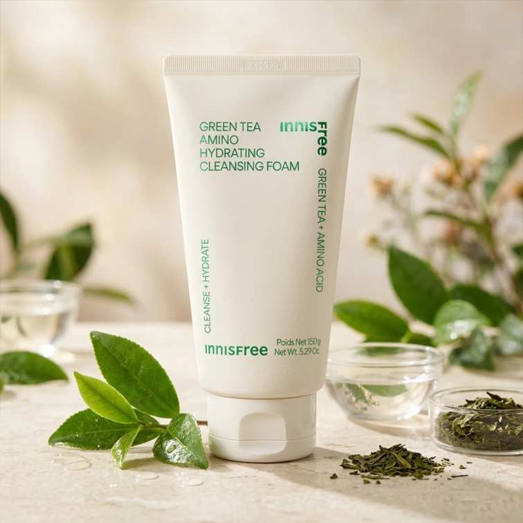 Innisfree Green Tea Hydrating Amino Acid Cleansing Foam - 150ml