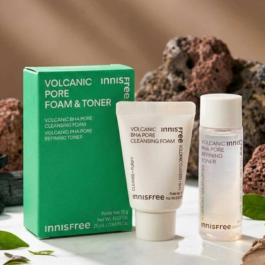 Innisfree Volcanic Pore Foam &amp; Toner Kit -