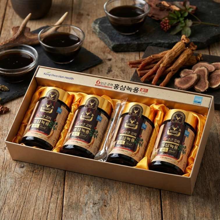 Korean Red Ginseng Panax Extract Gold 6Years Root Saponin - 250g