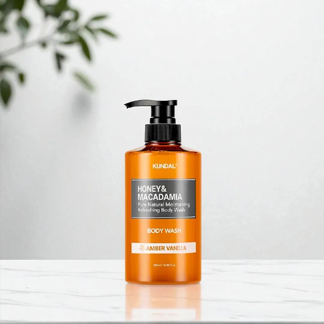 Kundal Honey & Macadamia Pure Body Wash (Amber Vanilla) - 500ml