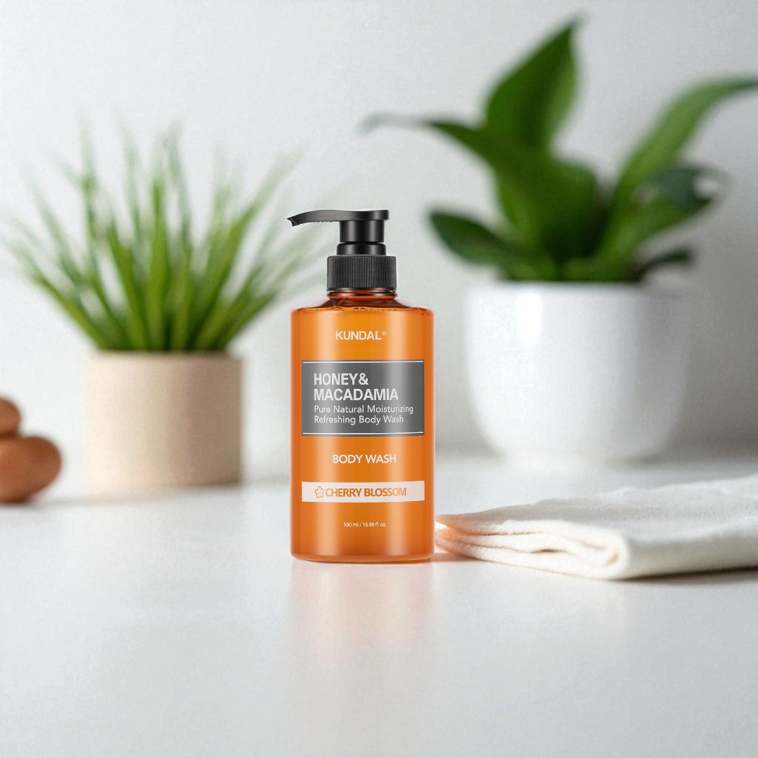 Kundal Honey & Macadamia Pure Body Wash (Cherry Blossom) -1058ml