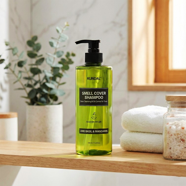 Kundal Smell Cover Shampoo (Lime Basil & Mandarin) - 400ml