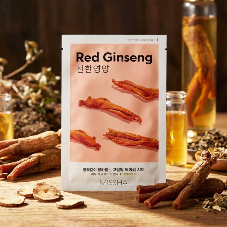 Missha Airy Fit Sheet Mask Red Ginseng - 19gm