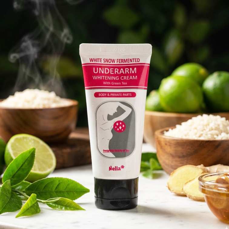 Nella White Snow Fermented Underarm Whitening Cream With Green Tea - 50ml
