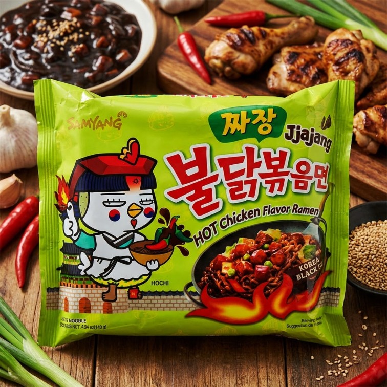 Samyang Jjajang Hot Chicken Ramen Noodles - 140g