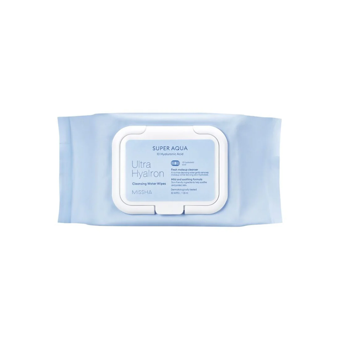 Missha Super Aqua Ultra Hyalron Cleansing Water Wipes (30 sheets) - 139ml