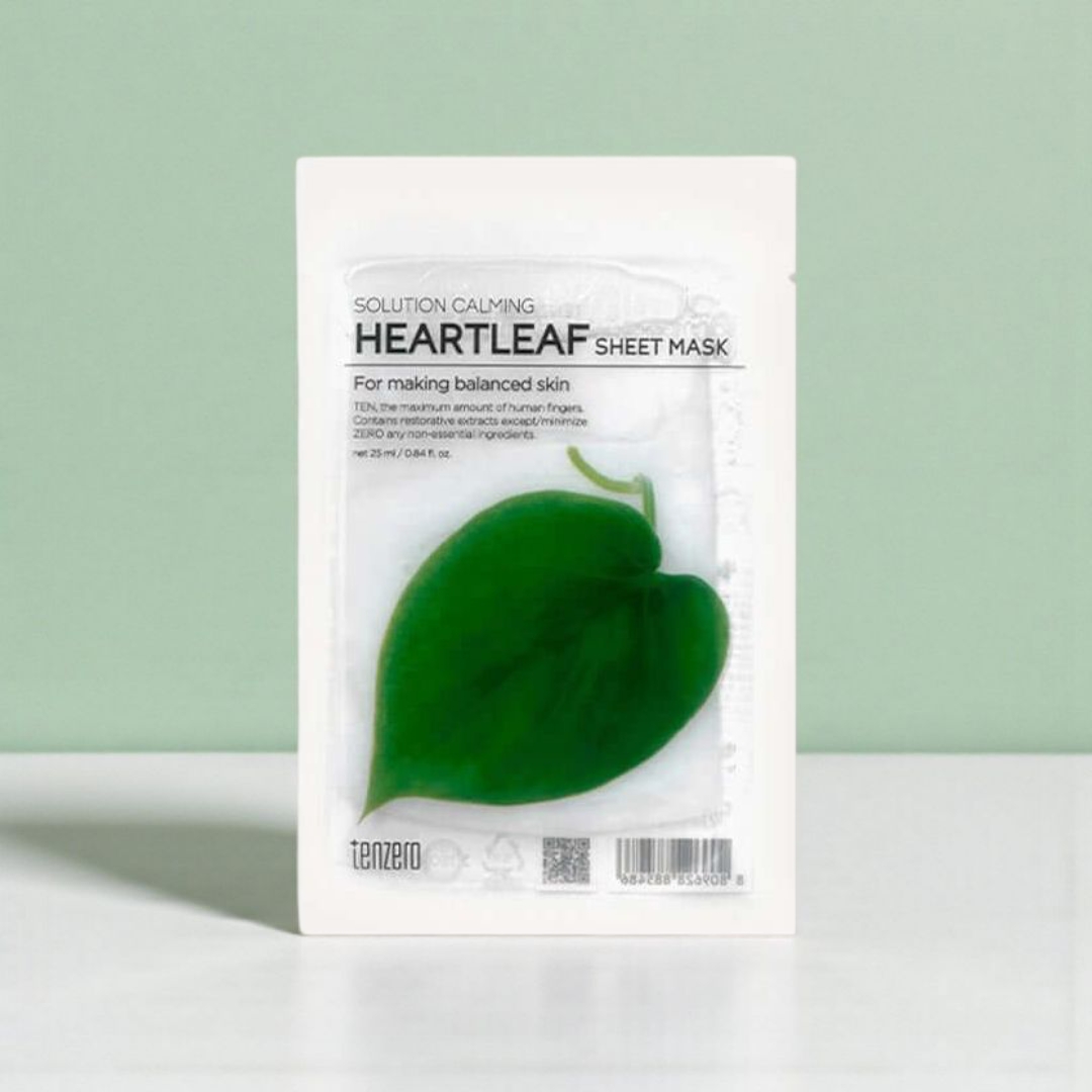 Tenzero Solution Calming Heartleaf Sheet Mask - 25ml