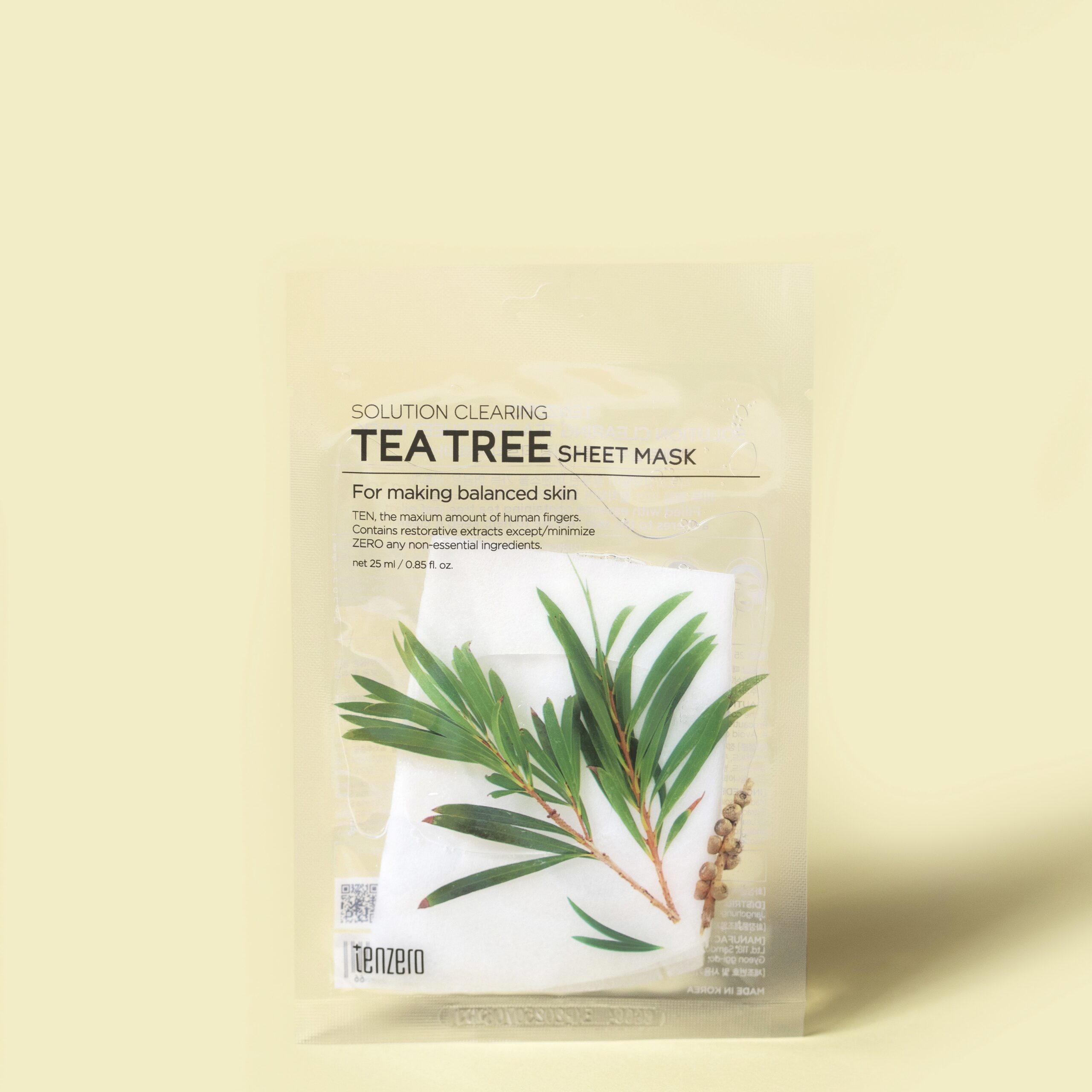 Tenzero Solution Clearing Tea Tree Sheet Mask- 25ml