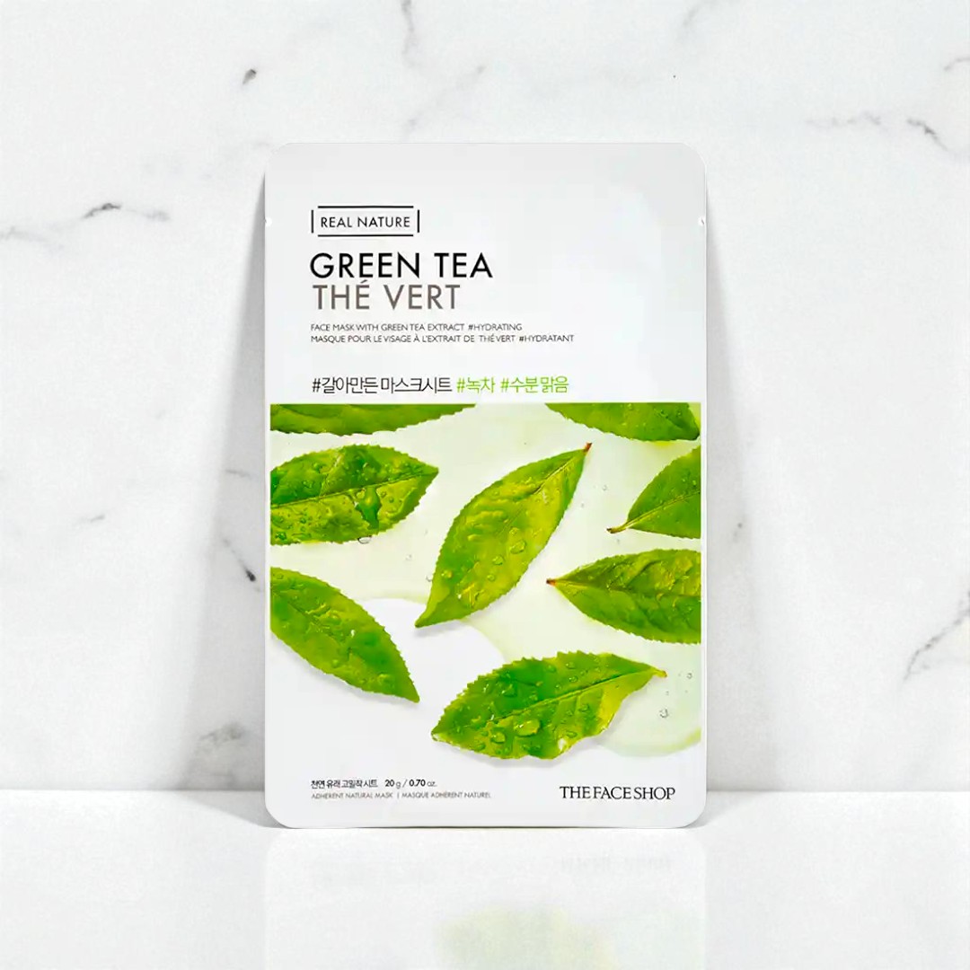 The Face Shop Real Nature Green Tea The Vert Sheet Mask - 20g