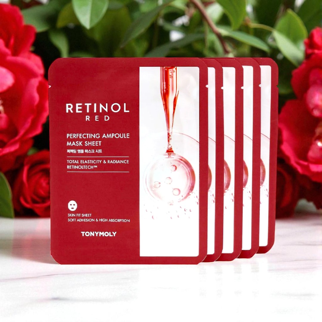 Tonymoly Red Retinol Perfecting Ampoule Mask Set - (5 pieces)