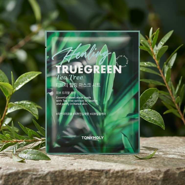 Tonymoly Truegreen Tea Tree Healing Mask Sheet - 20g