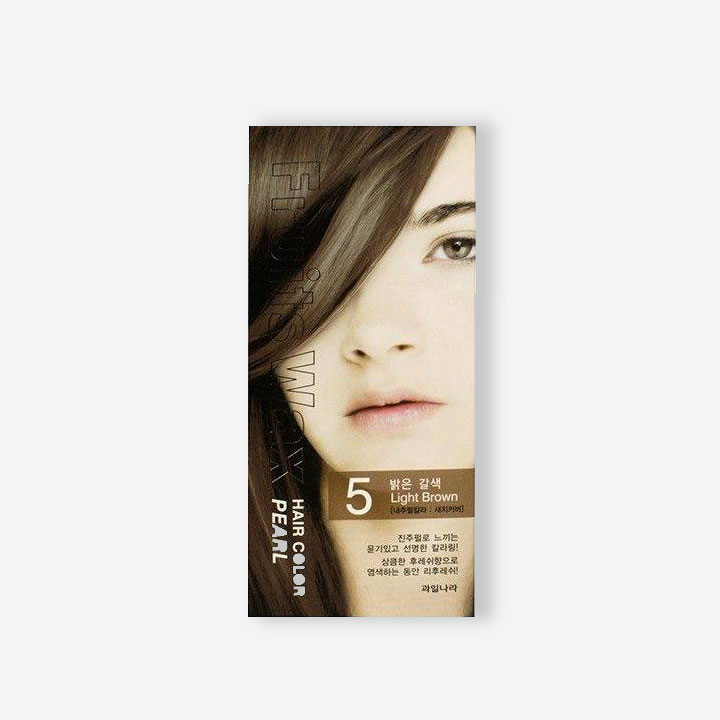 Welcos Fruits Wax Hair Color Pearl (5 Light Brown) - 120gm
