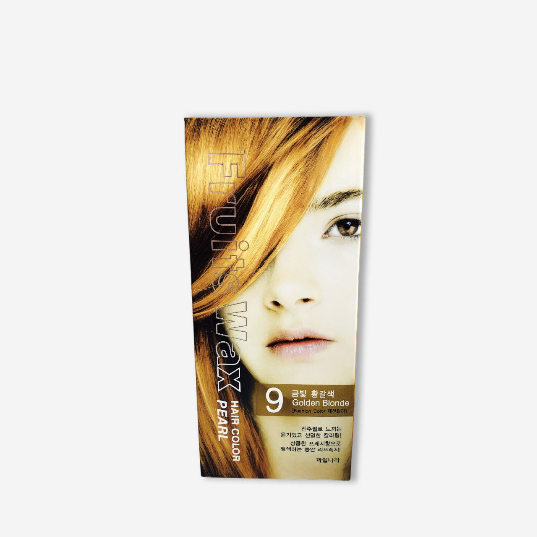 Welcos Fruits Wax Hair Color Pearl (9-Golden Blonde) - 120g